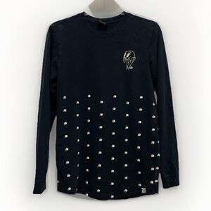 Nike Air Jordan Space Jam 20th Anniversary Long Sleeve T-Shirt Mens S Black Ball